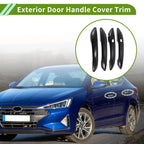 Exterior Door Handle Cover Trim for Hyundai Elantra (2021–2024) Carbon Fiber Black