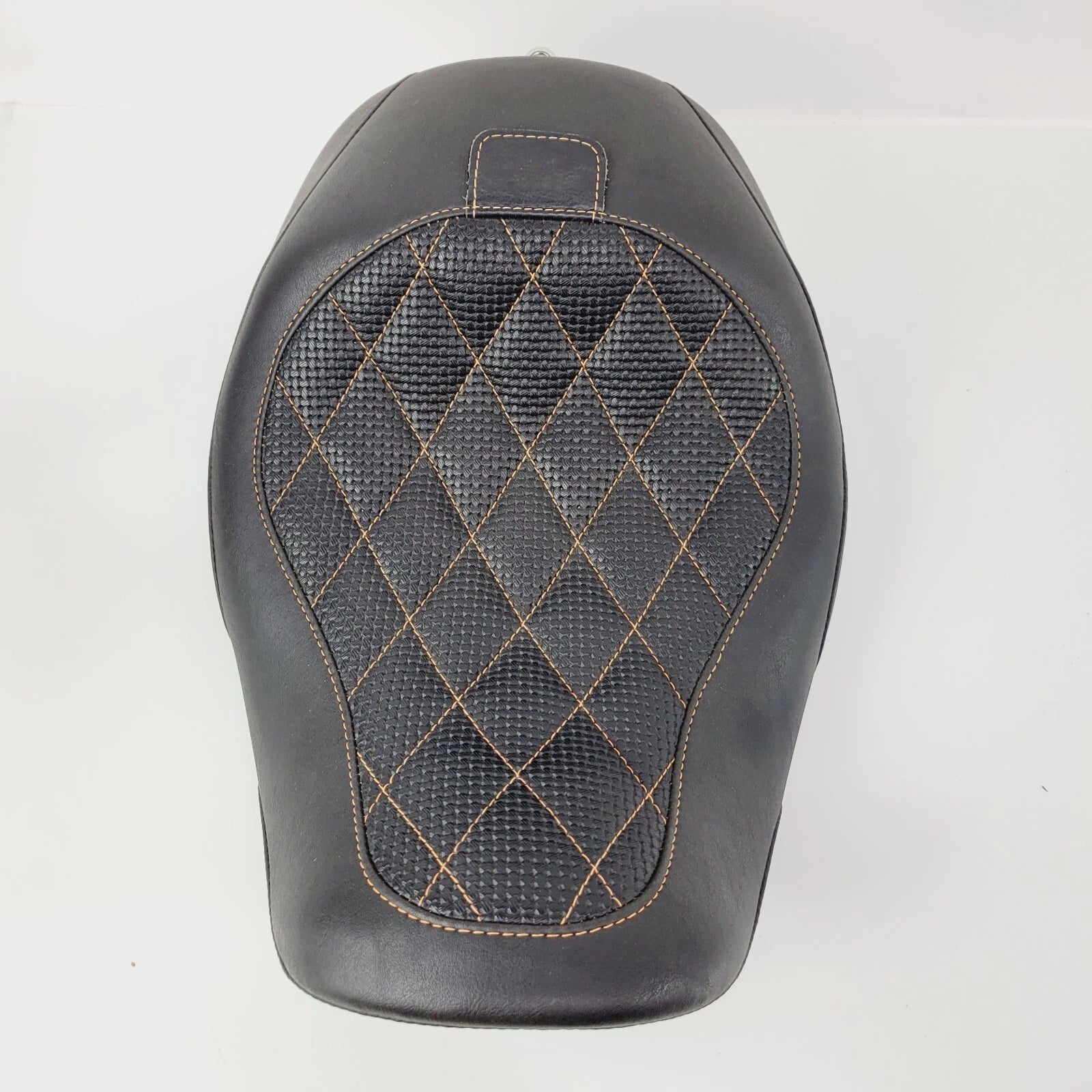 Solo Seat for Harley Dyna Wide Touring (2006–2017) - Orange Diamond Stitch
