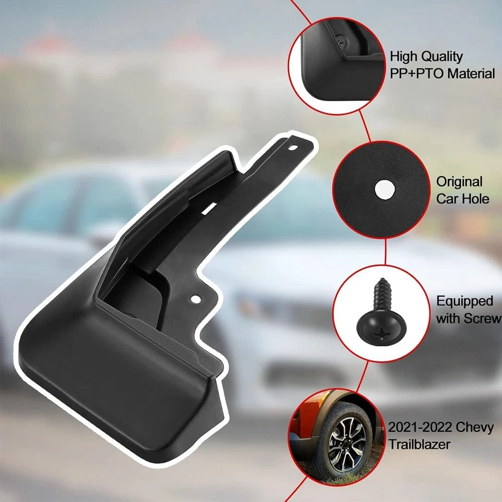 Set of 4 Mud Flaps Splash Guards for Chevy Trailblazer (2021–2023)