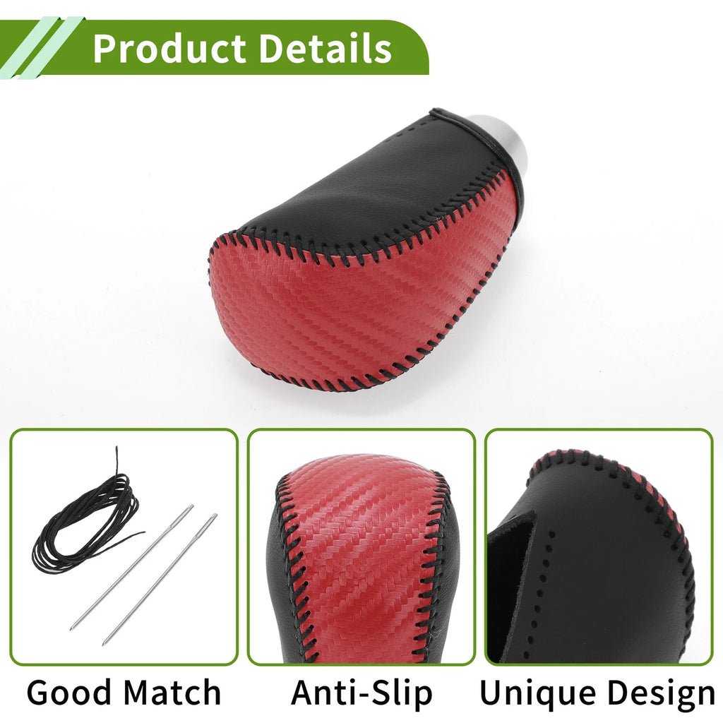 Gear Shift Knob Cover for Toyota Corolla (2009–2013) Red Carbon Fiber