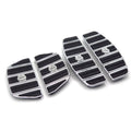 Chrome Gear Skull Rider Passenger Footboard Kit for Harley Touring/Softail (1987–2015)