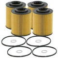 Set of 4 Engine Oil Filters for Hyundai Genesis Kia StdAsp GAS