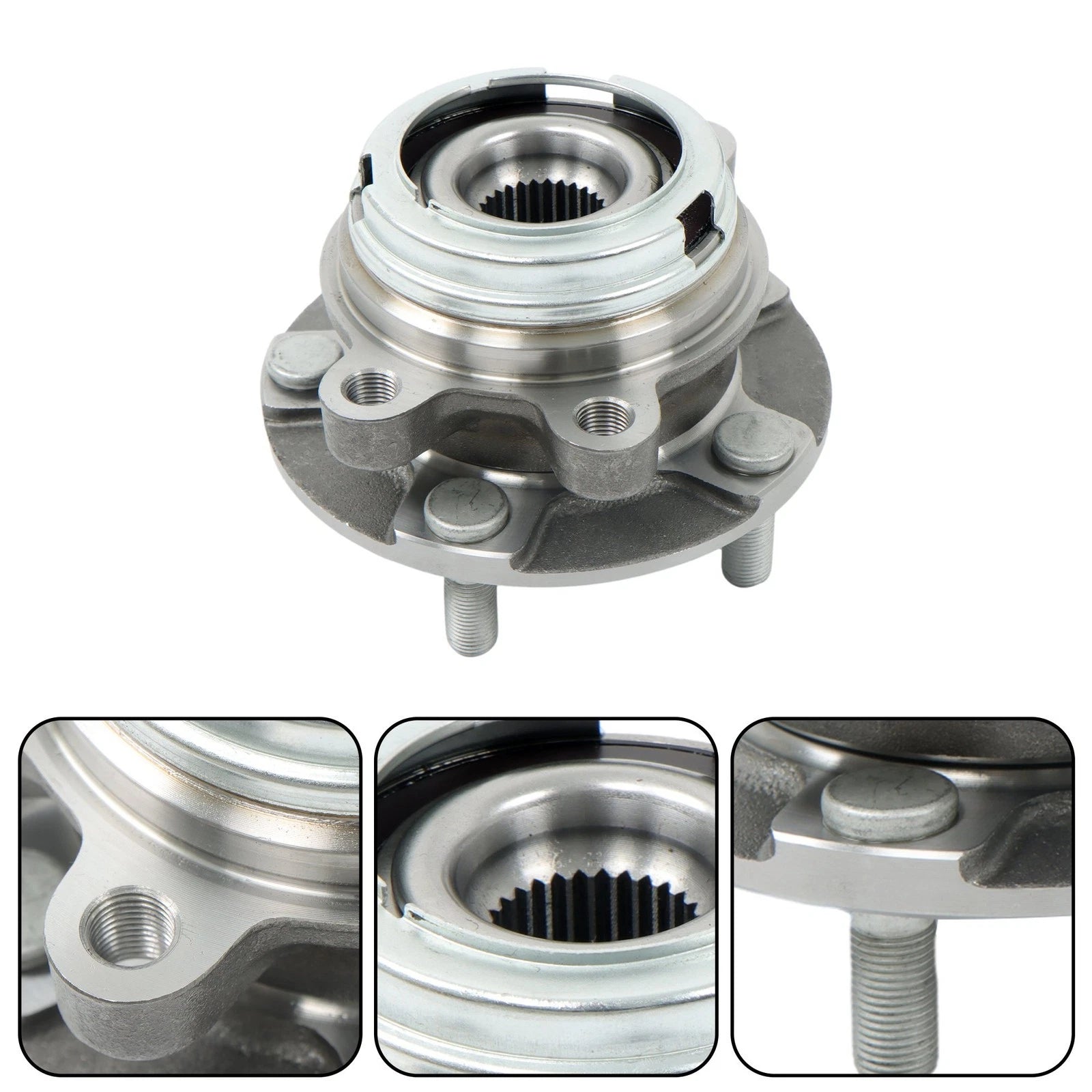 Set of 8 Front Wheel Hub & Bearing Suspension Kit for Nissan Altima (2007–2012)