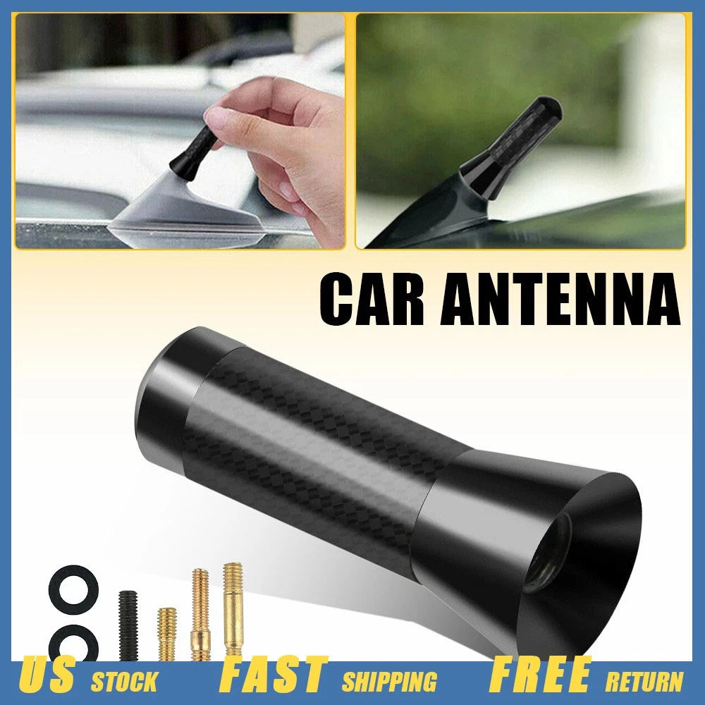 1.4" Carbon Fiber Short Antenna for Universal Vehicles (Aluminum)