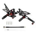 Adjustable Rearset for Suzuki GSX-R 1000 (2007–2008) - Aluminum Black