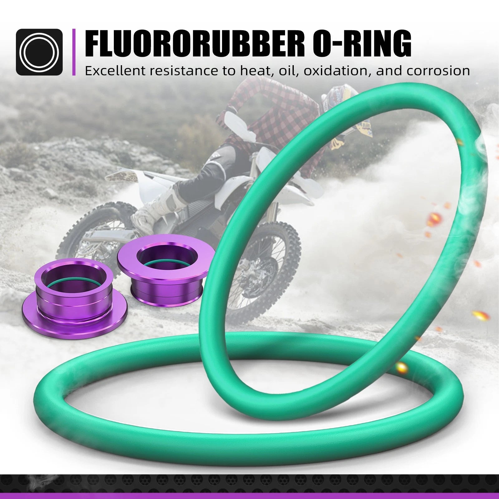 Rear Wheel Spacers Hub Collars for Stark Varg MX (2024–2025) Purple