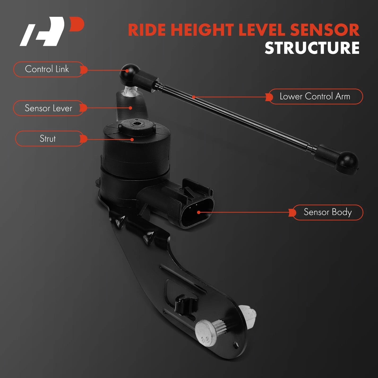 2X Front Side Ride Height Level Sensor for Chevy Silverado 1500 (2014-2019)
