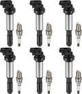 Set of 6 Ignition Coils & Iridium Spark Plugs for BMW X5 (2000–2006)