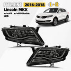 LED Headlight Set for Lincoln MKX (2016–2018) Left + Right Pair