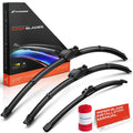 Set of 3 Windshield Wiper Blades for BMW X3 X4 (2018–2024)