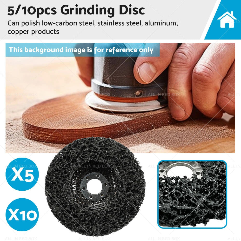 Set of 5 Poly Strip Disc Wheels for Angle Grinder (100mm)