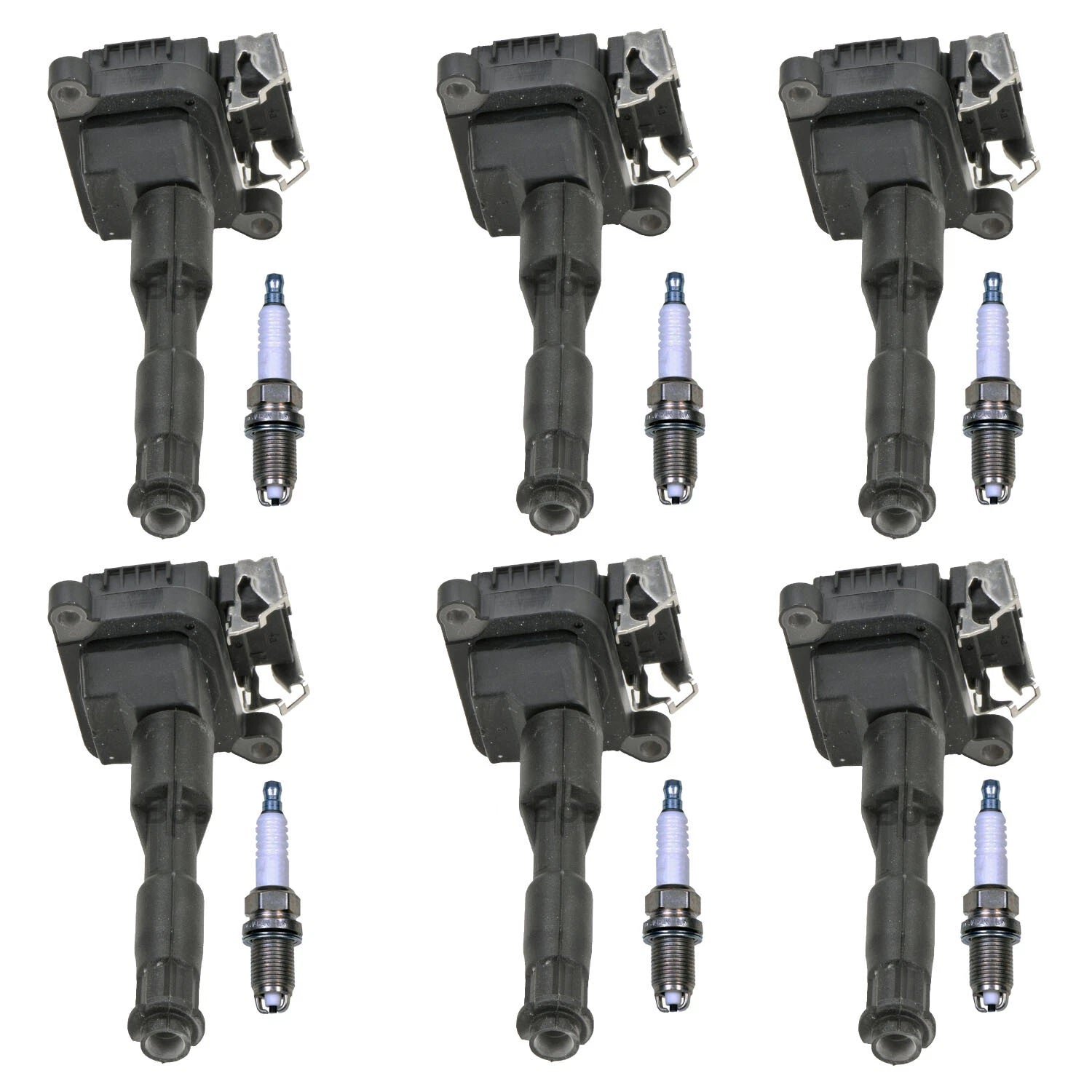 Set of 6 Ignition Coils & Spark Plugs for Acura NSX (1991–2005) & BMW E36 E39 E53 (1992–2006)