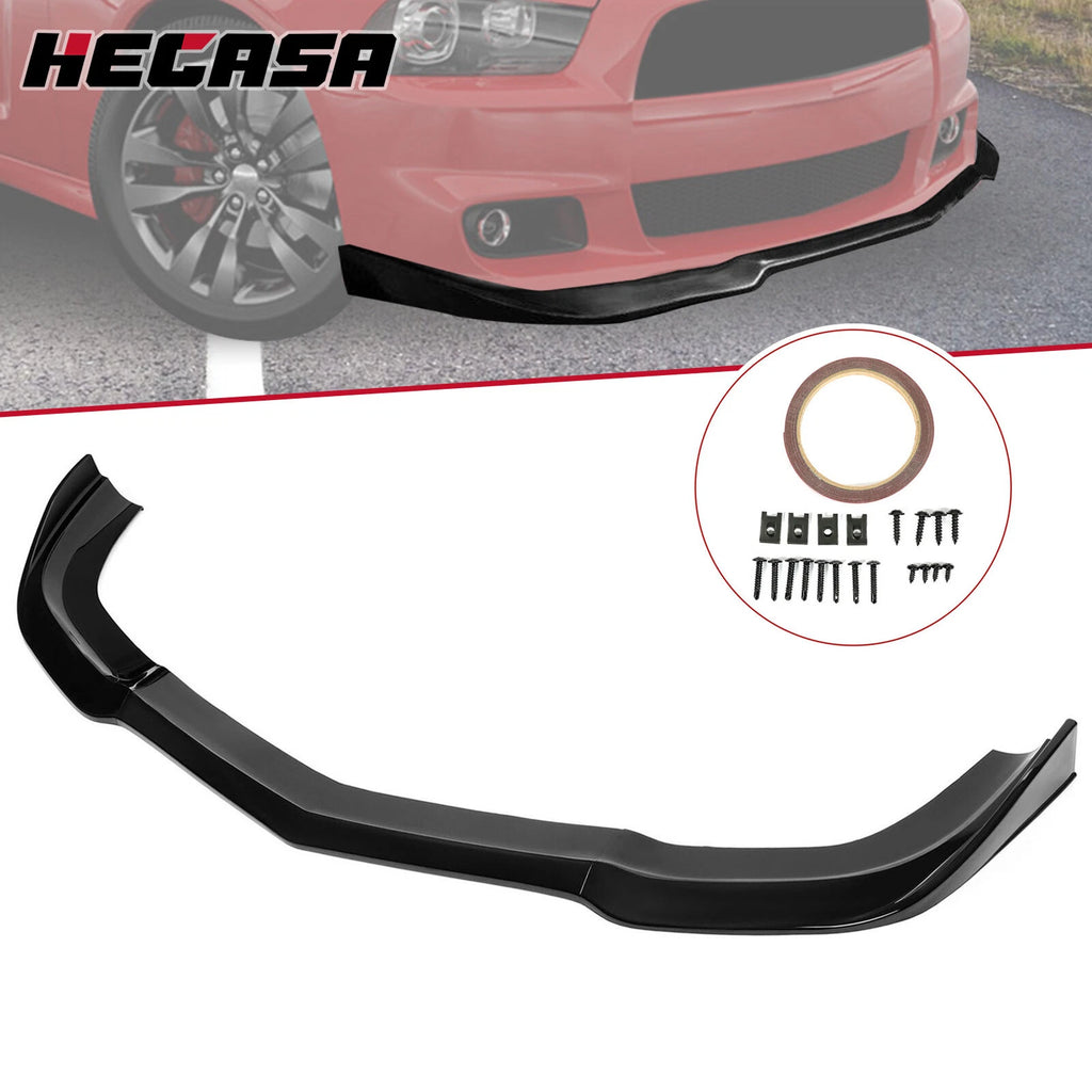Glossy Black Front Bumper Lip Spoiler Splitter for Dodge Charger SRT8 (2011–2014)