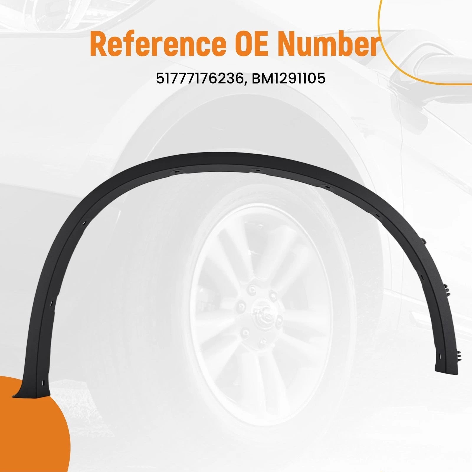 Fender Molding Trim for BMW X6 xDrive35i/xDrive50i (2008–2014) Front Right