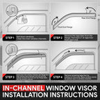 4-Piece In-Channel Wind Rain Side Window Visor for Chevrolet Malibu (2016–2025)