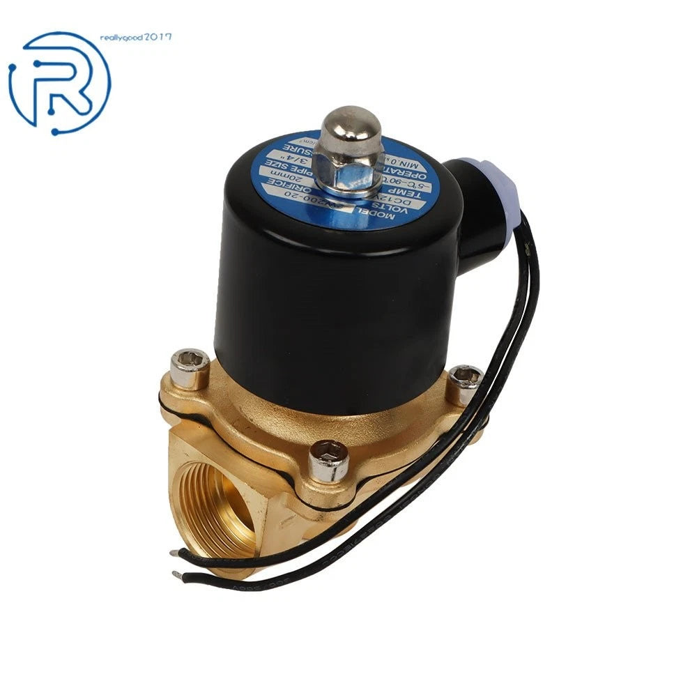 12V 3/4" DC Normally Closed Electric Solenoid Valve for Various Applications