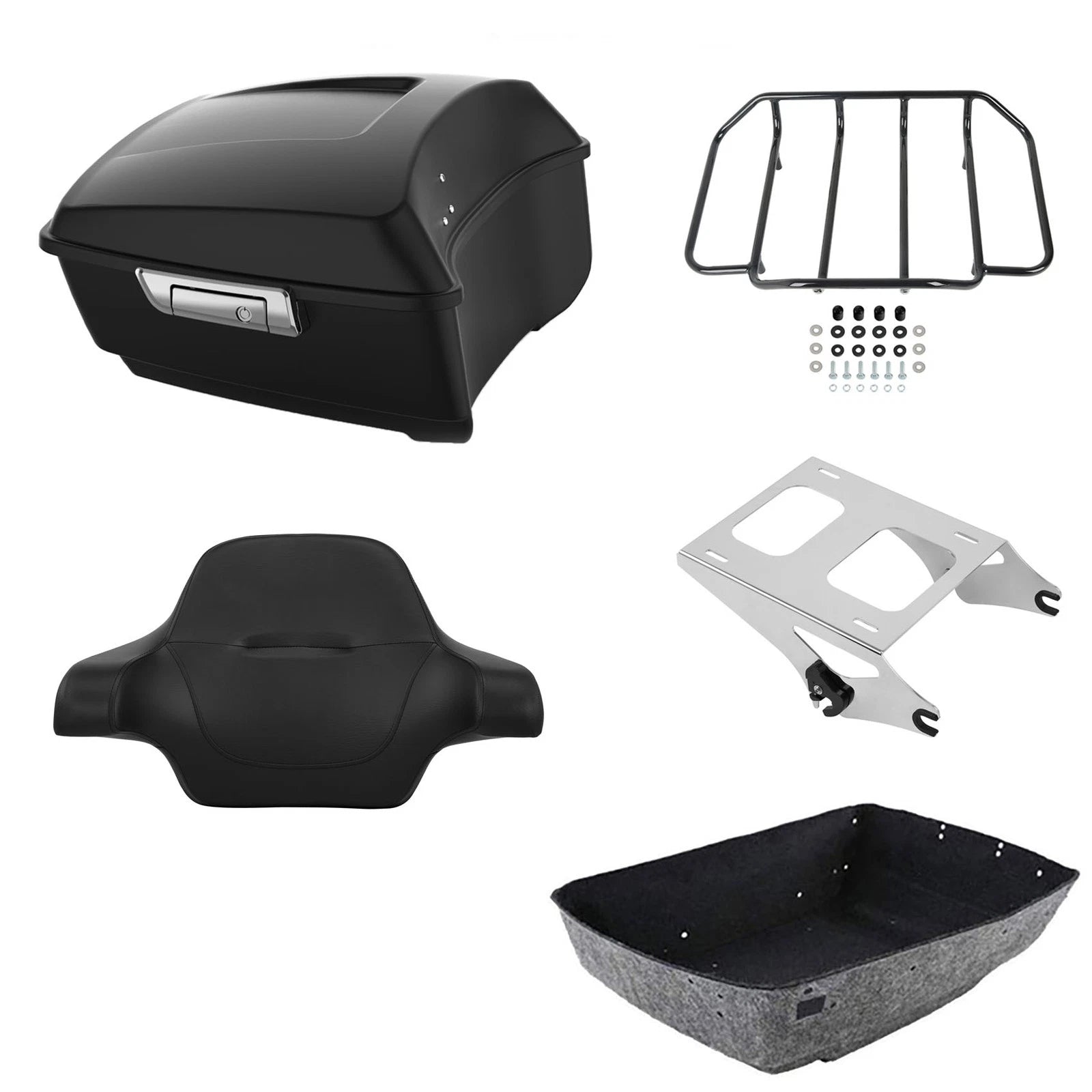 Trunk Luggage Backrest Mount Rack for Harley CVO Road Glide (2014–2026)
