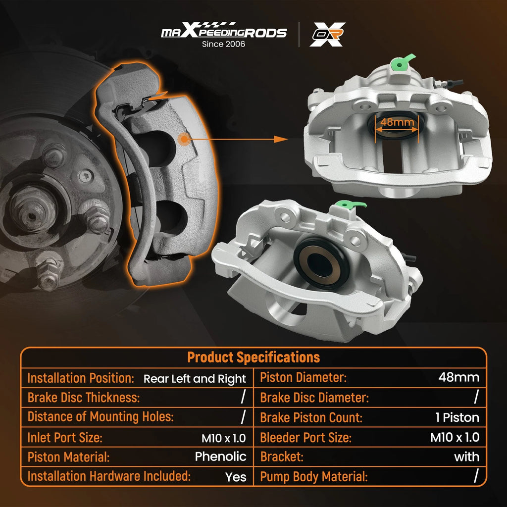 Rear Disc Brake Calipers for Chevrolet S10/GMC Sonoma (1998-2004)