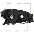 Factory Style Chrome Housing Amber Corner Headlights for Chevrolet Malibu (2008–2012)