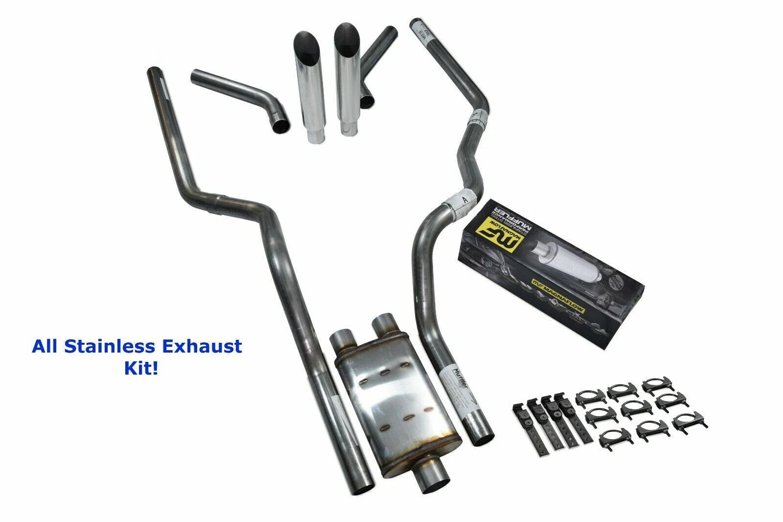 Dual Exhaust Kit for Chevy GMC 1500 (2015–2018) Stainless Steel