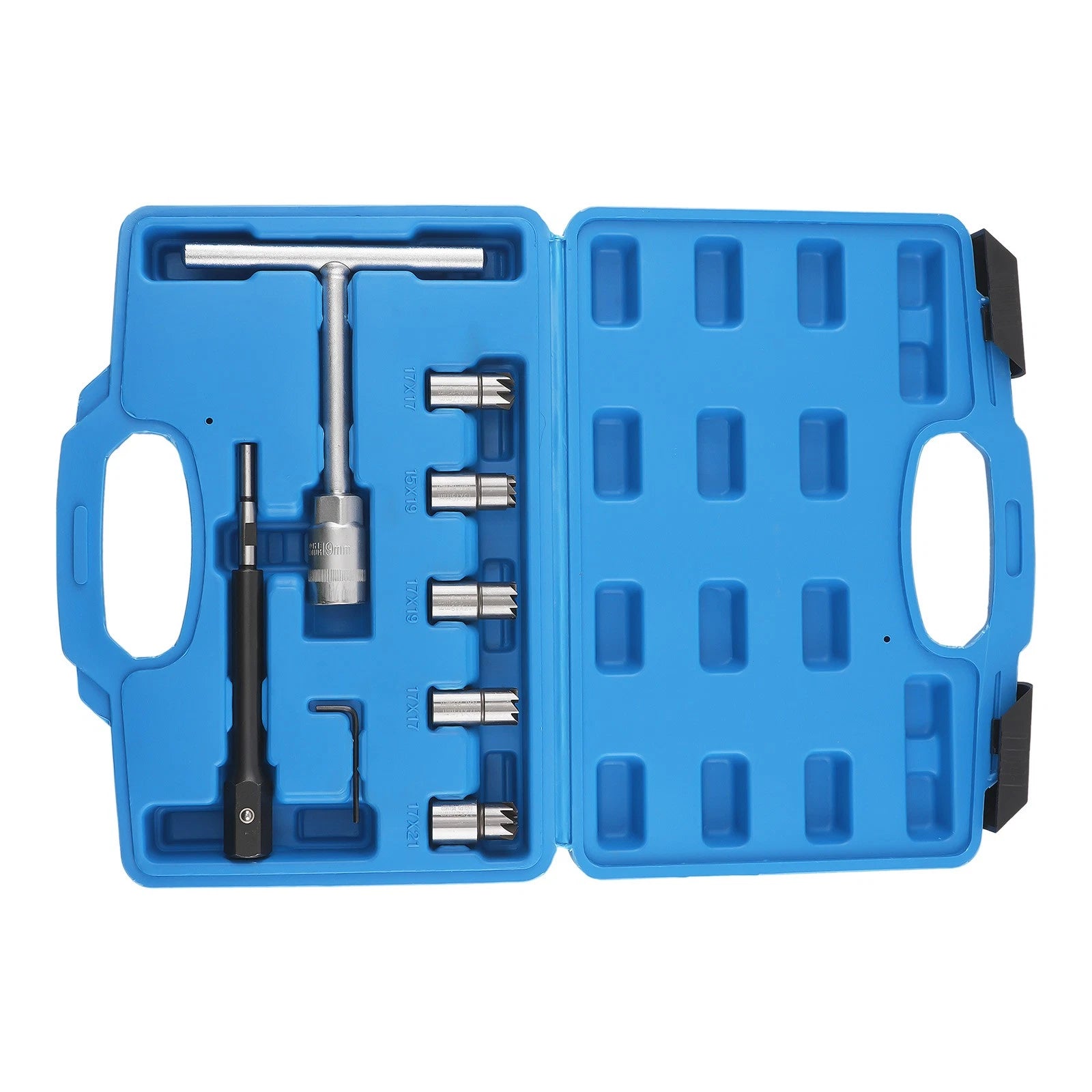 Set of 8 Diesel Injector Seat Cleaner Tool for Auto Repair