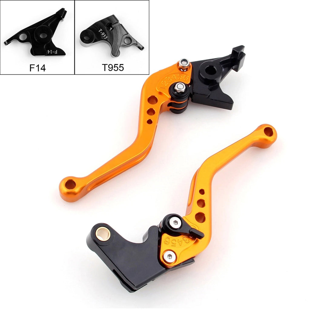 Short Brake Clutch Levers for Triumph Speed Triple, Sprint RS, Daytona 955i (1997–2004) - Gold