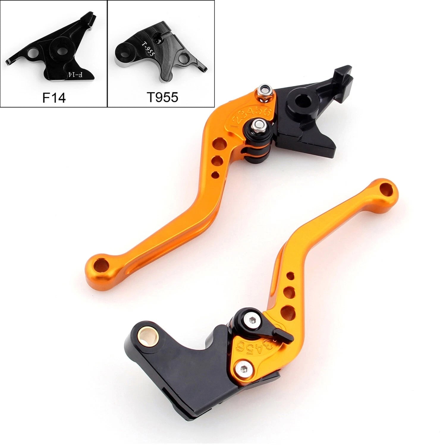 Short Brake Clutch Levers for Triumph Speed Triple, Sprint RS, Daytona 955i (1997–2004) - Gold