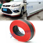 8ft Black Red Bumper Spoiler Lip Splitter for Universal (Universal, 2020–2024)