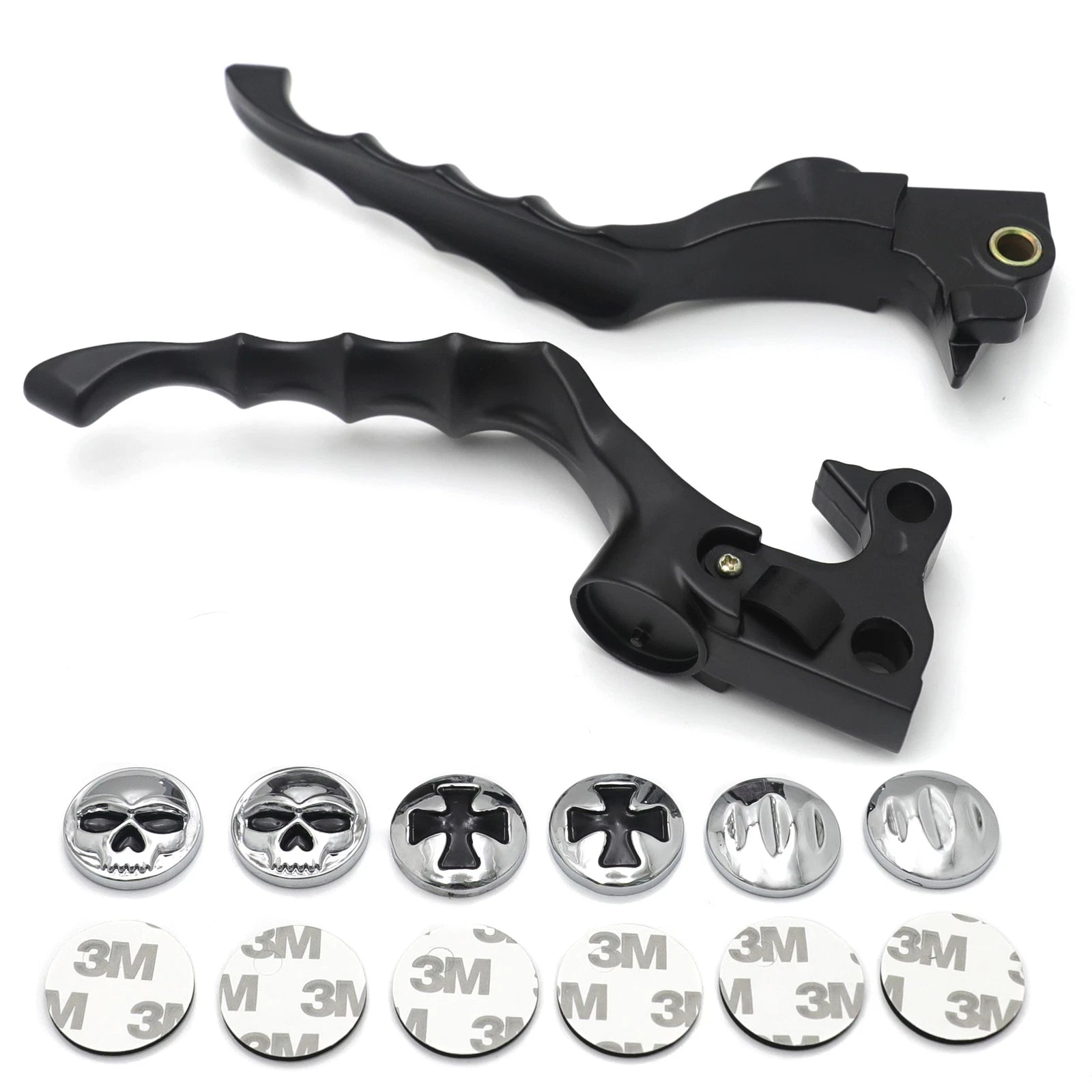 Black Skull Zombie Brake Lever for Harley Forty Eight XL1200X Iron 883 XL883N