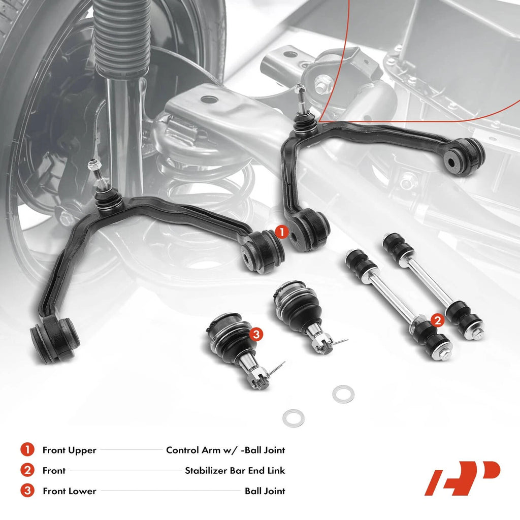 Set of 6 Front Upper Control Arm Ball Joints for Chevy GMC