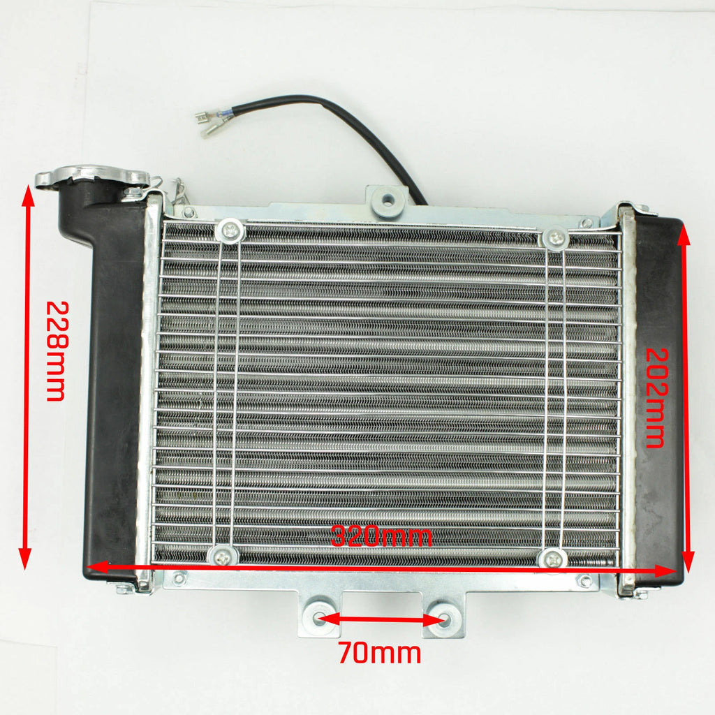 Water Cooled Radiator Cooler + Fan for PIT Quad Dirt Bike ATV (150cc-250cc)
