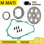 Starter Clutch One Way Gear Bearing Gasket Kit for Yamaha Rhino/Wolverine (2004–2018)