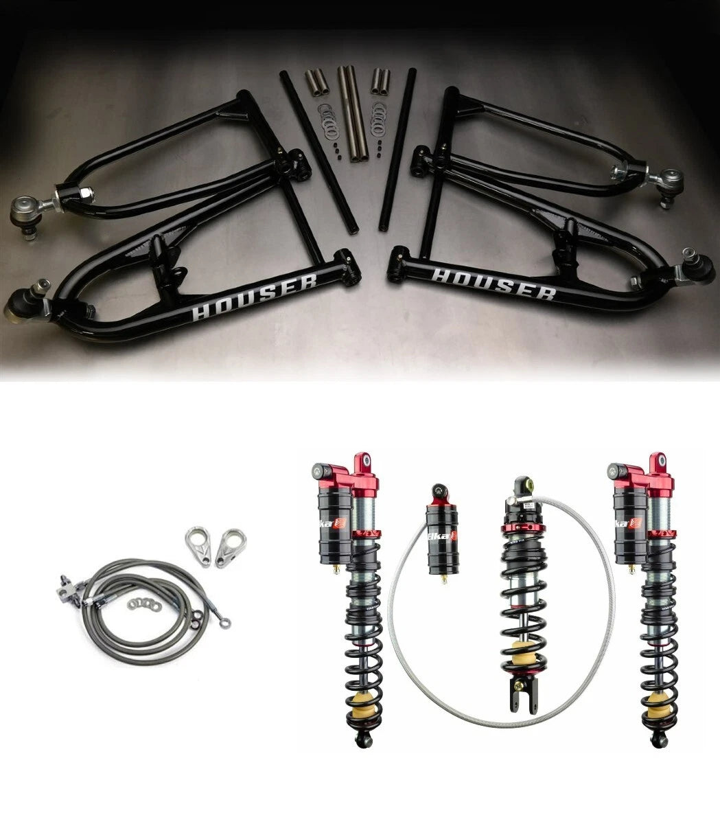 Houser +2.25 A-Arms + Elka Legacy 3 Shocks for Raptor 700 (2006–2014)