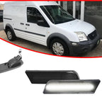 2X Smoke White LED Front Bumper Side Marker Light for Ford Transit Connect (2010–2013)