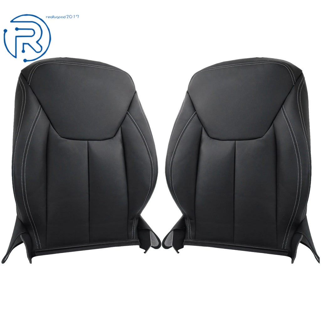 Set of 2 Leather Seat Covers for Jeep Wrangler (2013-2017) Black