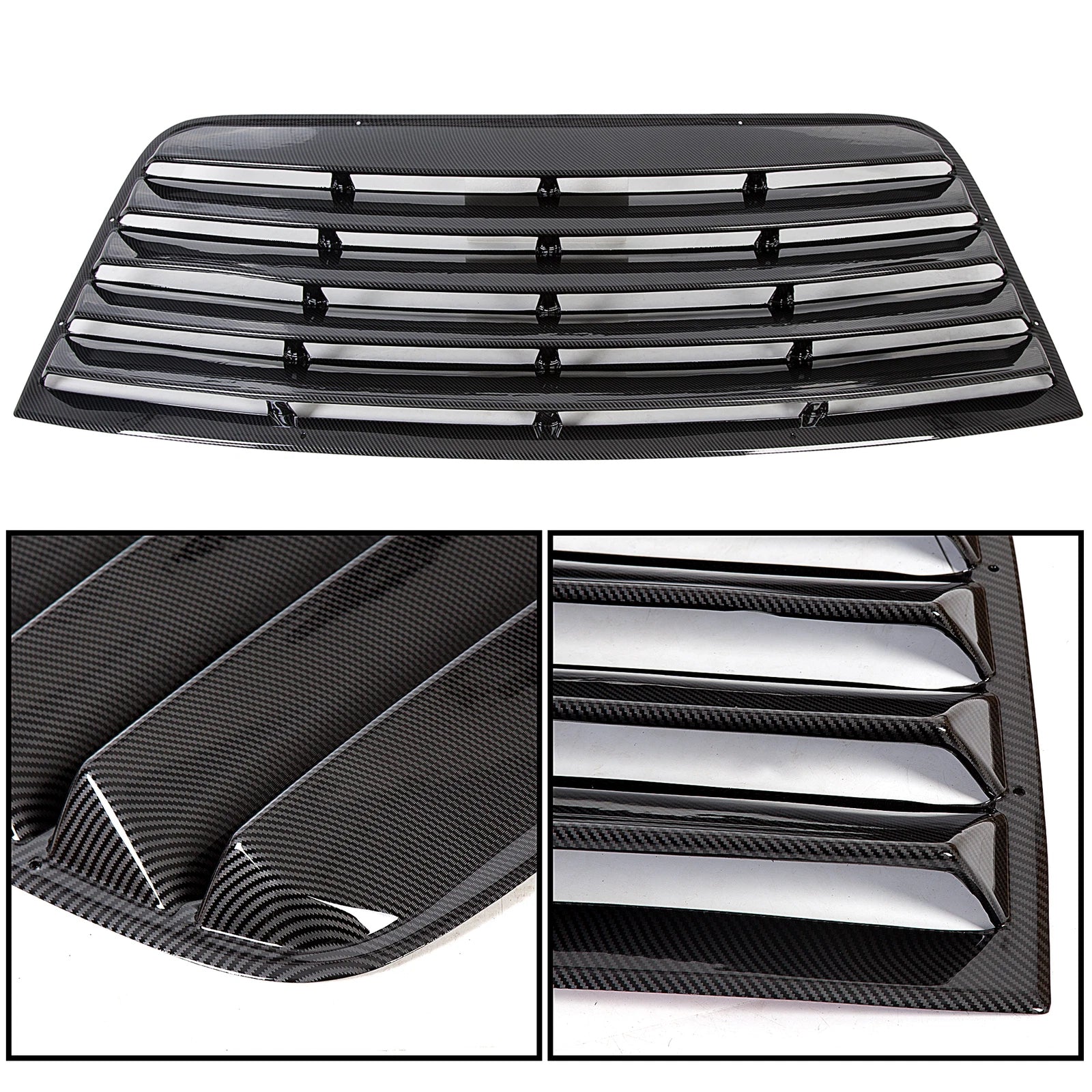 Carbon Fiber Rear Window Louver Sun Shade for Dodge Challenger (2008–2023)