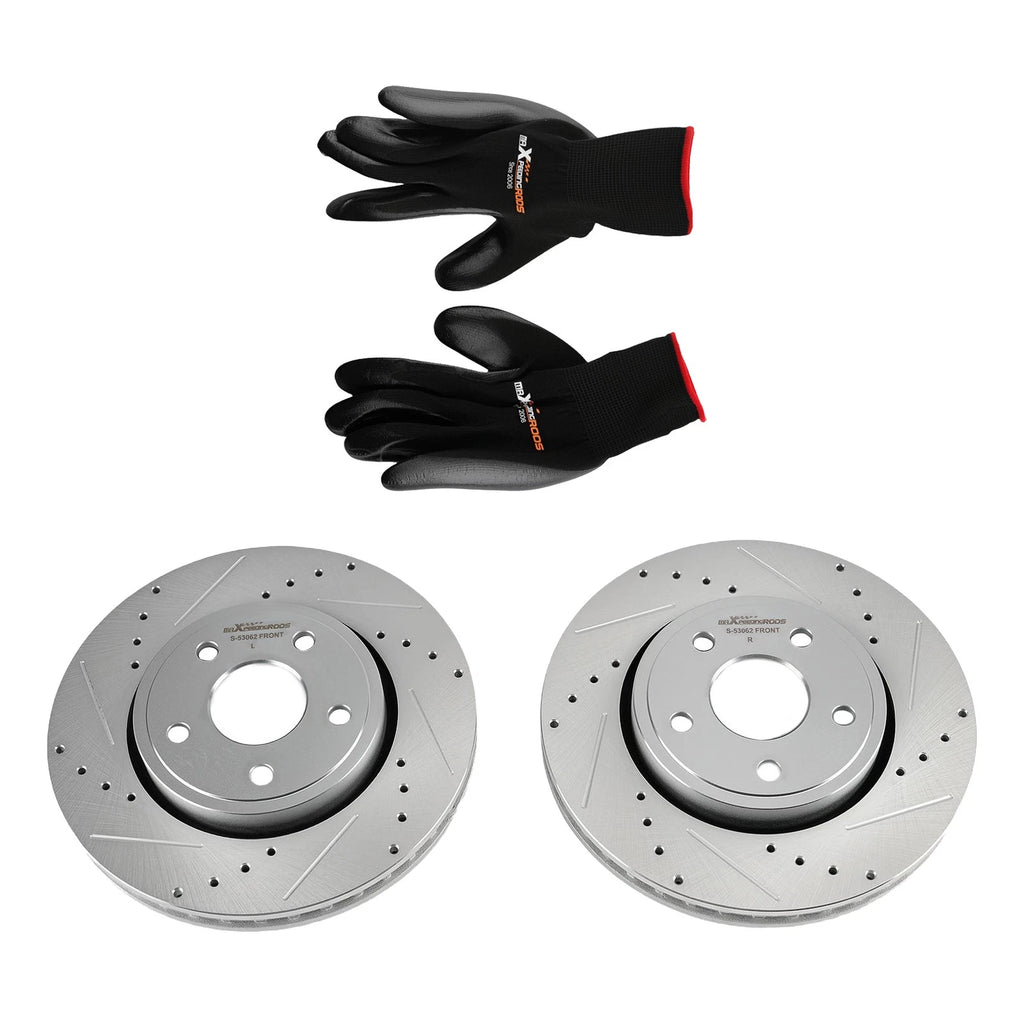 Front Left & Right Brake Rotors Kit for Dodge Durango/Jeep Grand Cherokee (2011–2020)
