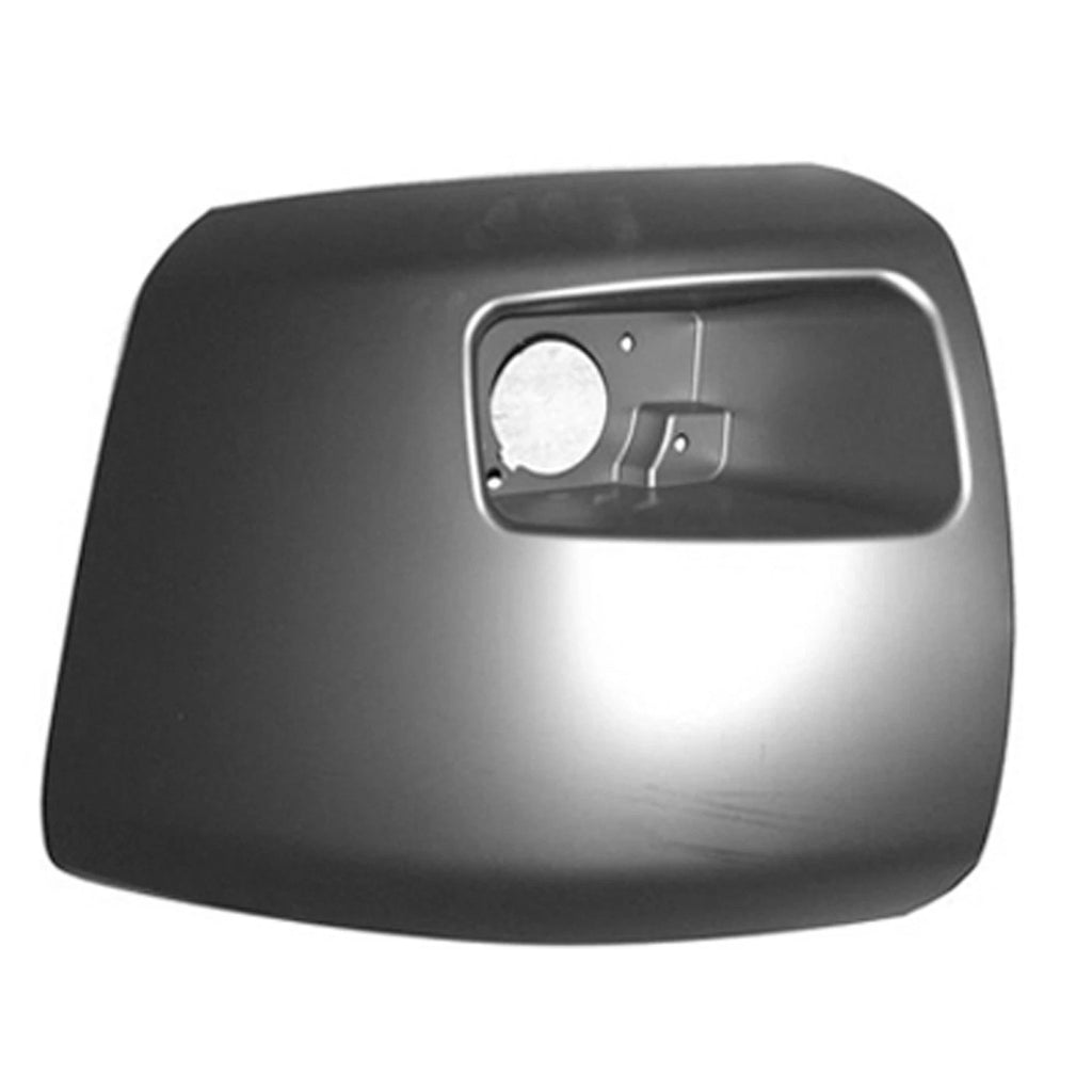 Replacement Ready to Paint Plastic Driver Side Front Bumper End w/Fog Lights