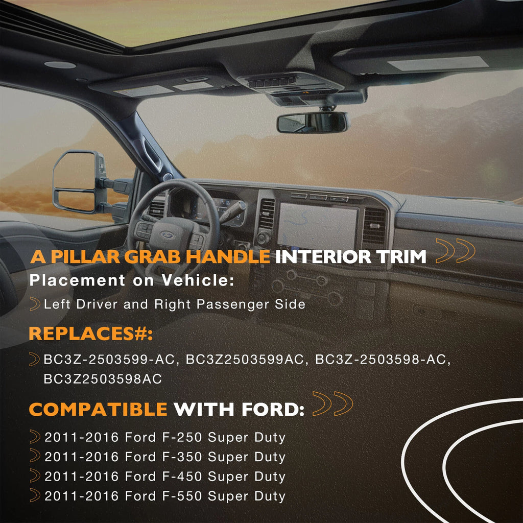 Pair A-Pillar Grab Handles for Ford F-250 (2011-2016)