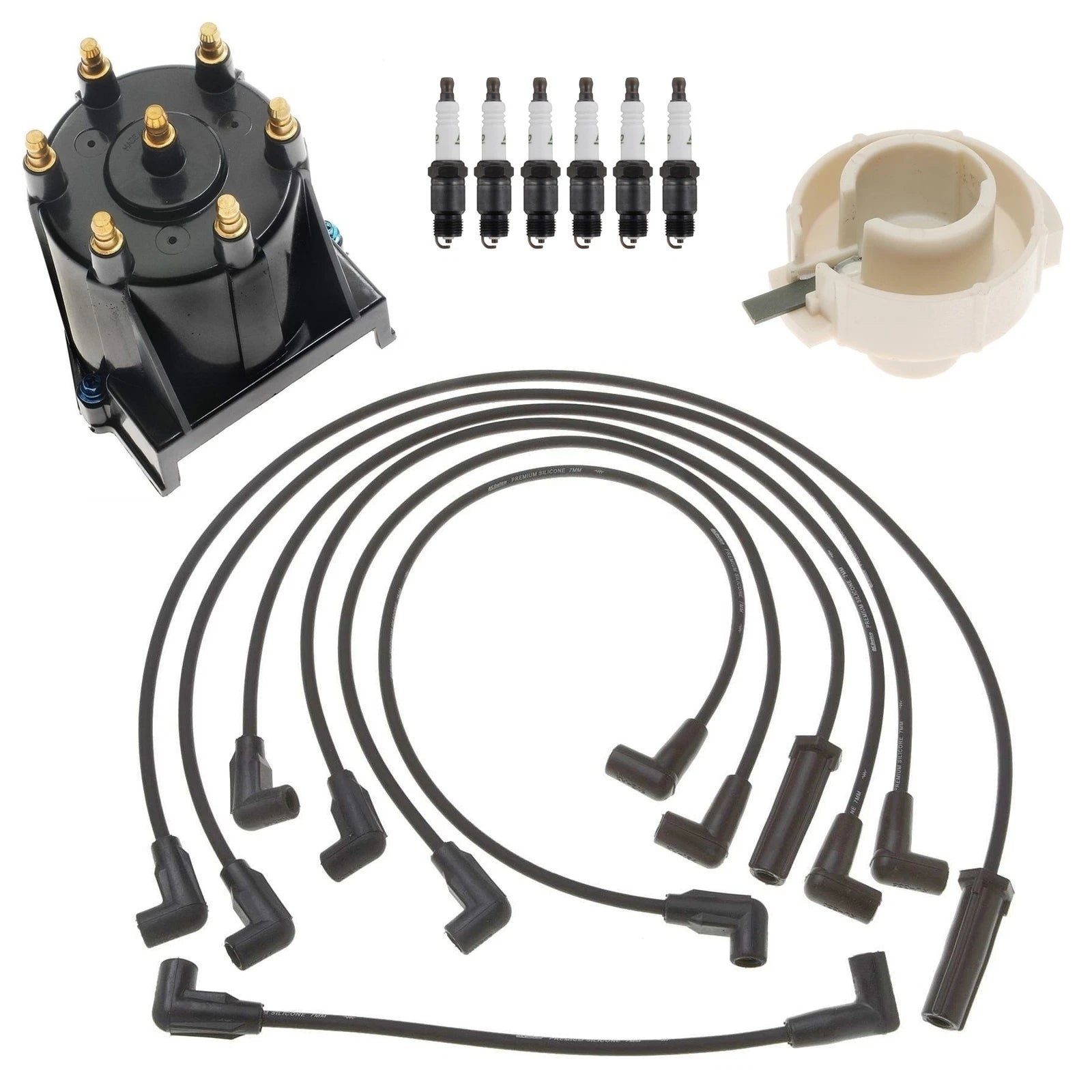 ACDelco Ignition Kit for Chevy GMC VIN Z (Includes Rotor, Cap, Wires, Plugs)