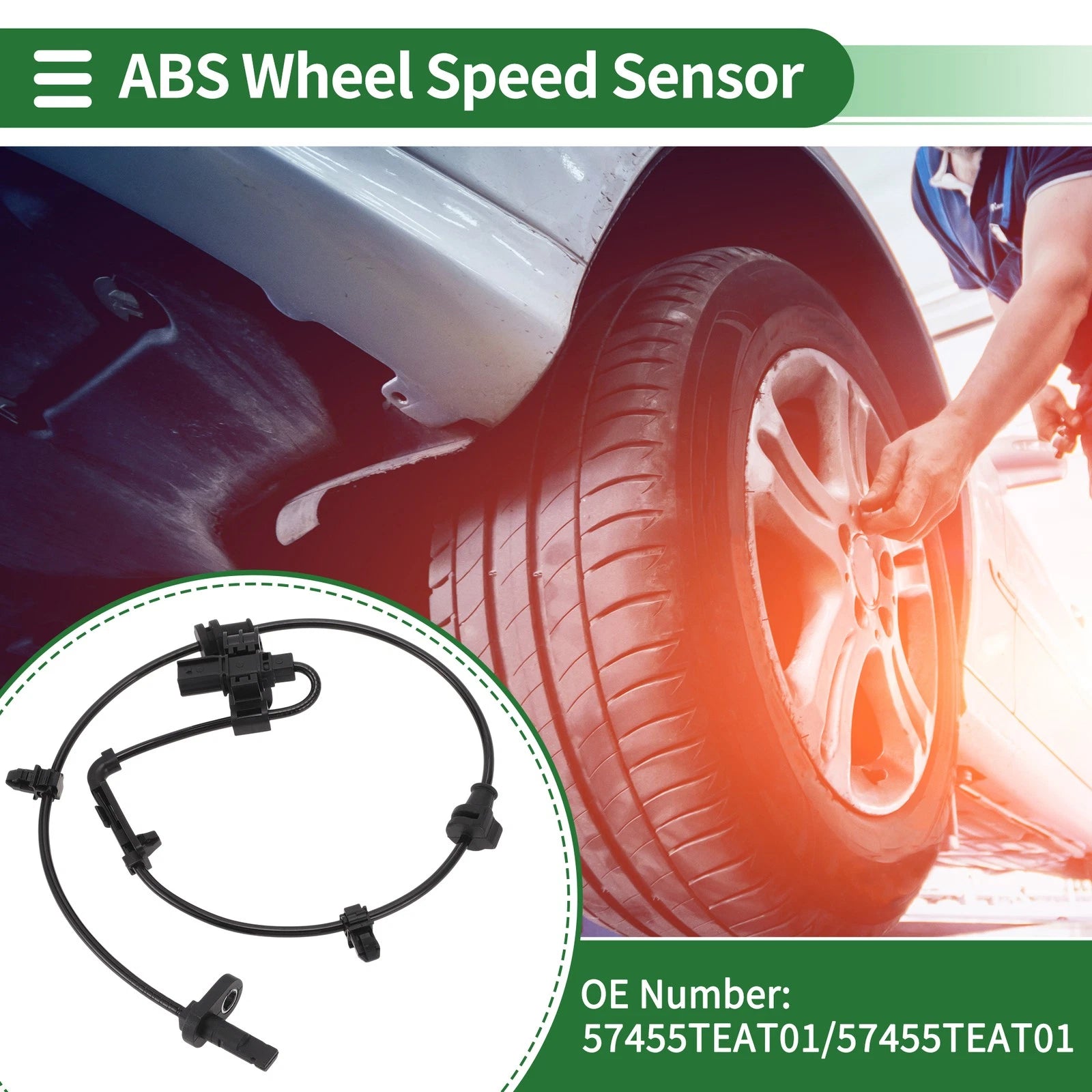 ABS Wheel Speed Sensor No. 57455TEAT01 for Honda Civic (2016–2021) Front Left
