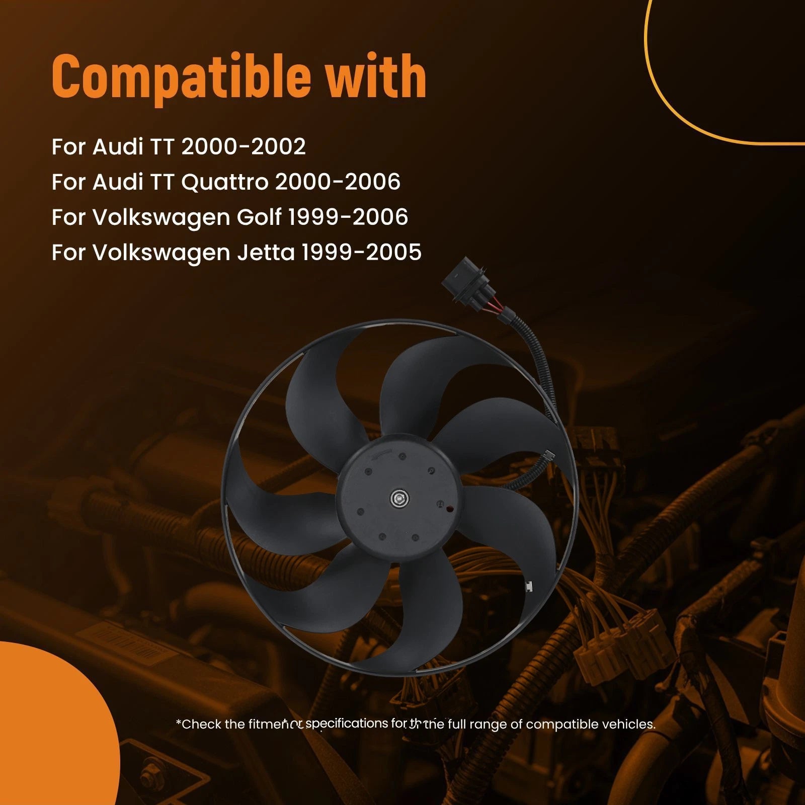 Cooling Fan for Volkswagen Golf Jetta (1999–2006)