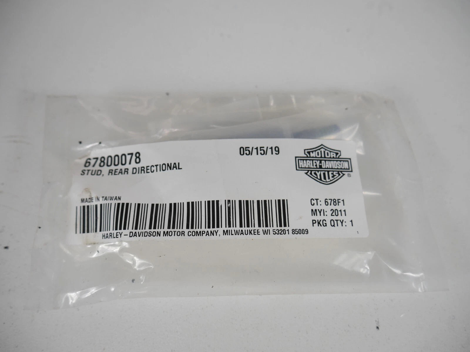 Genuine OEM Rear Directional Stud for Harley-Davidson FLS/FXS (2010–2017) 67800078