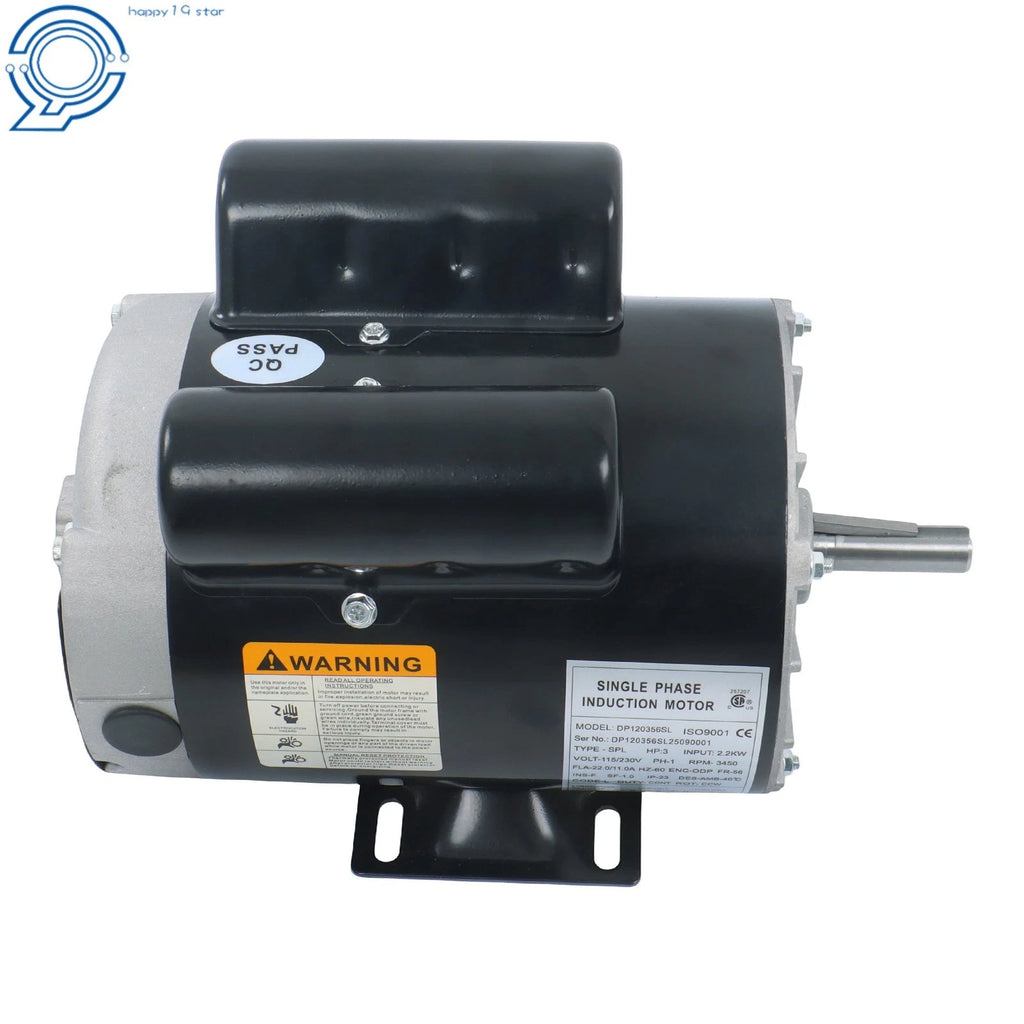 3 HP Electric Motor 56 Frame 115-230V 3450 RPM 5/8"