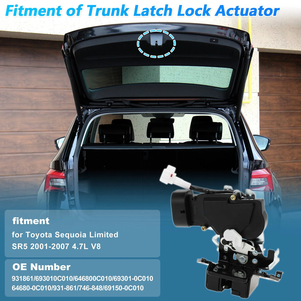 Trunk Latch Lock Actuator for Toyota Sequoia (2001–2007) No. 931861, 693010C010