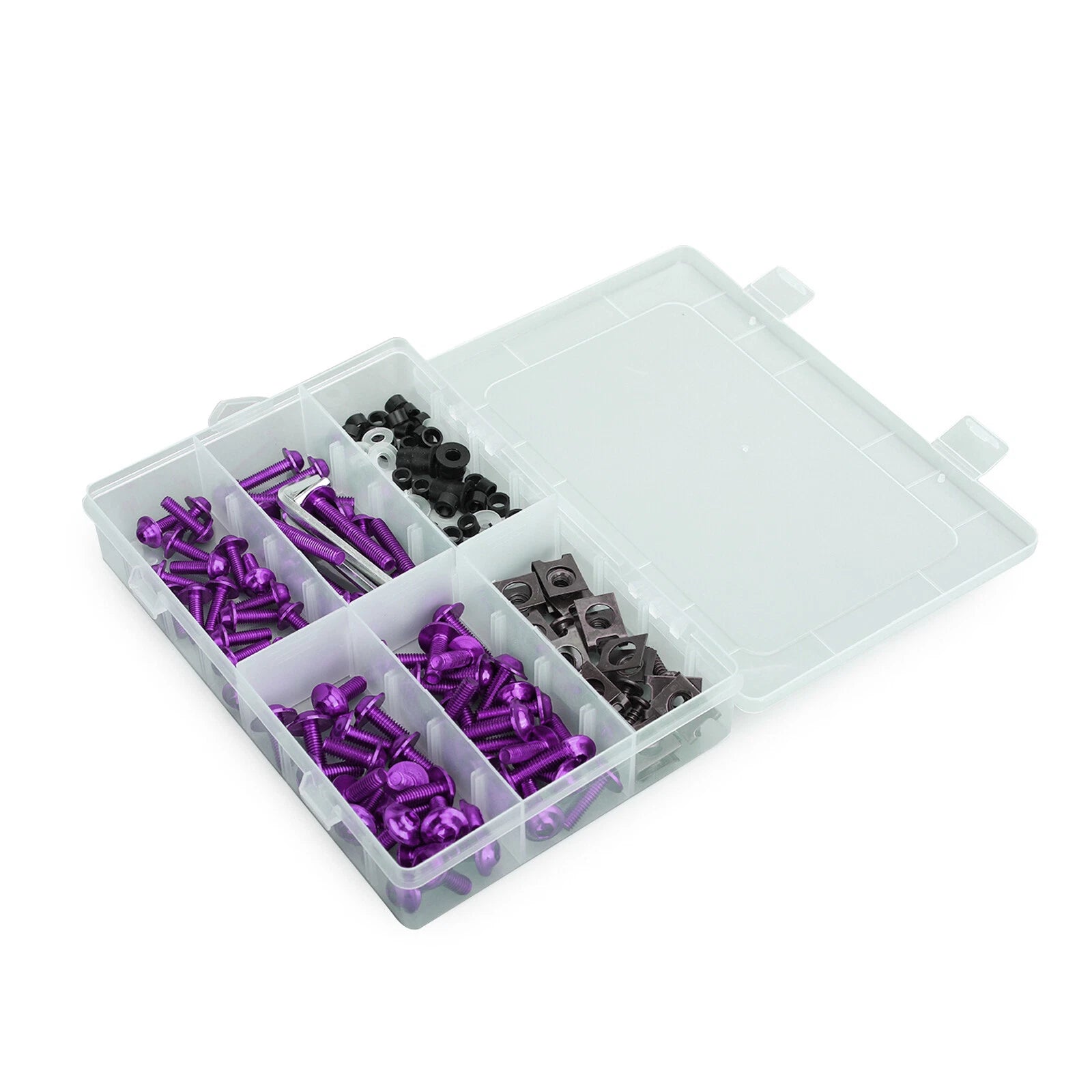 177PCS Fairing Bolts Kit for Motorcycle Sportbike (Universal) - Purple