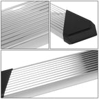 Set of 2 Pleated Step Bar Running Boards for Silverado Sierra Crew Cab (2007–2019)