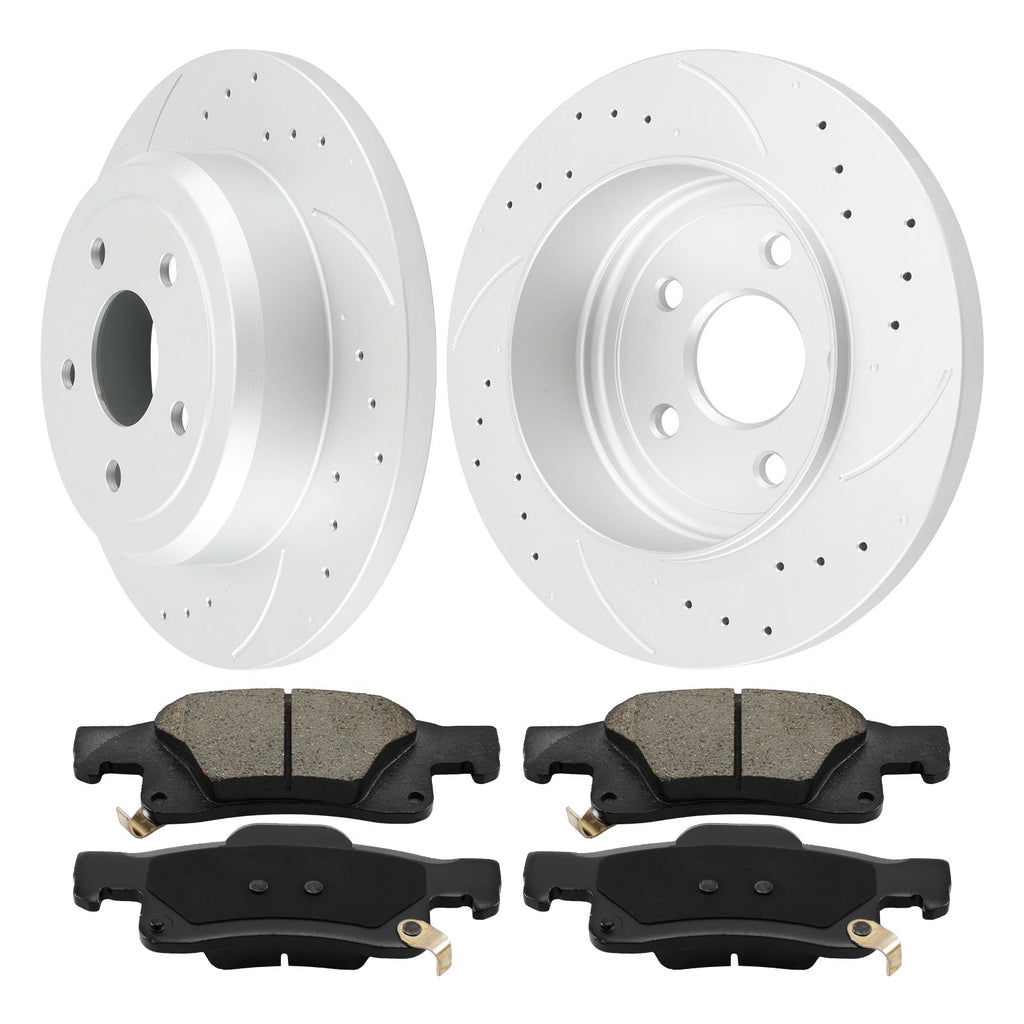 Drilled Slotted Rear Brake Kit for Jeep Grand Cherokee (2012–2020)