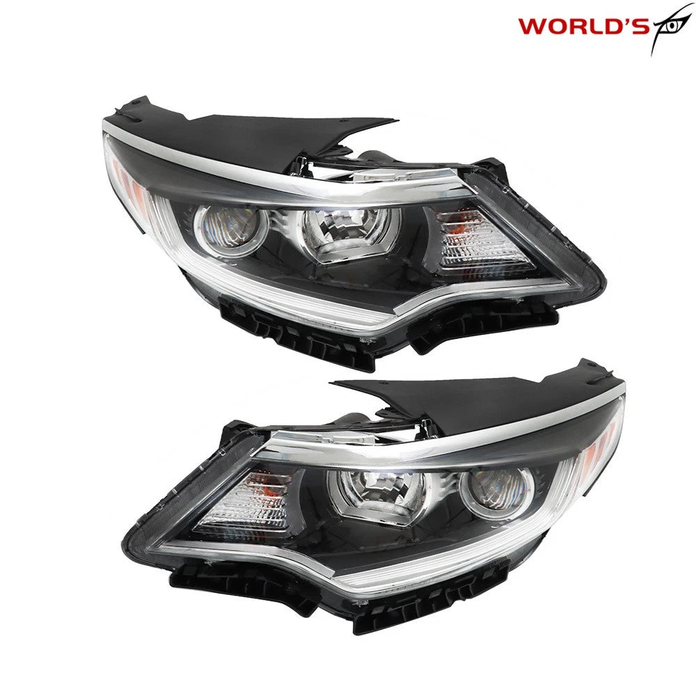 Set of 2 Halogen Headlights for Kia Optima (2016–2018) Chrome Housing