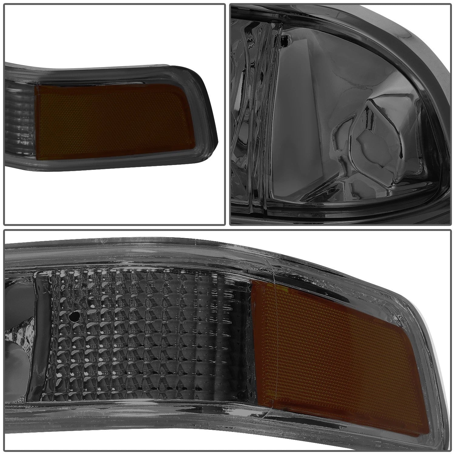 Smoked Amber Headlight Bumper Lamps for C10 Pickup Blazer (1998–2004)